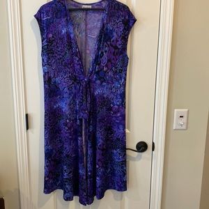MiracleSuit Cover-up like new with tie front and pockets. Sz Large
